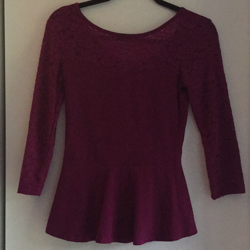 Purple Express peplum top